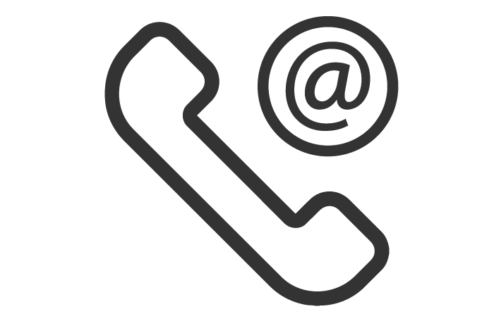 ícone representativo de telefone e e-mail - contatos
